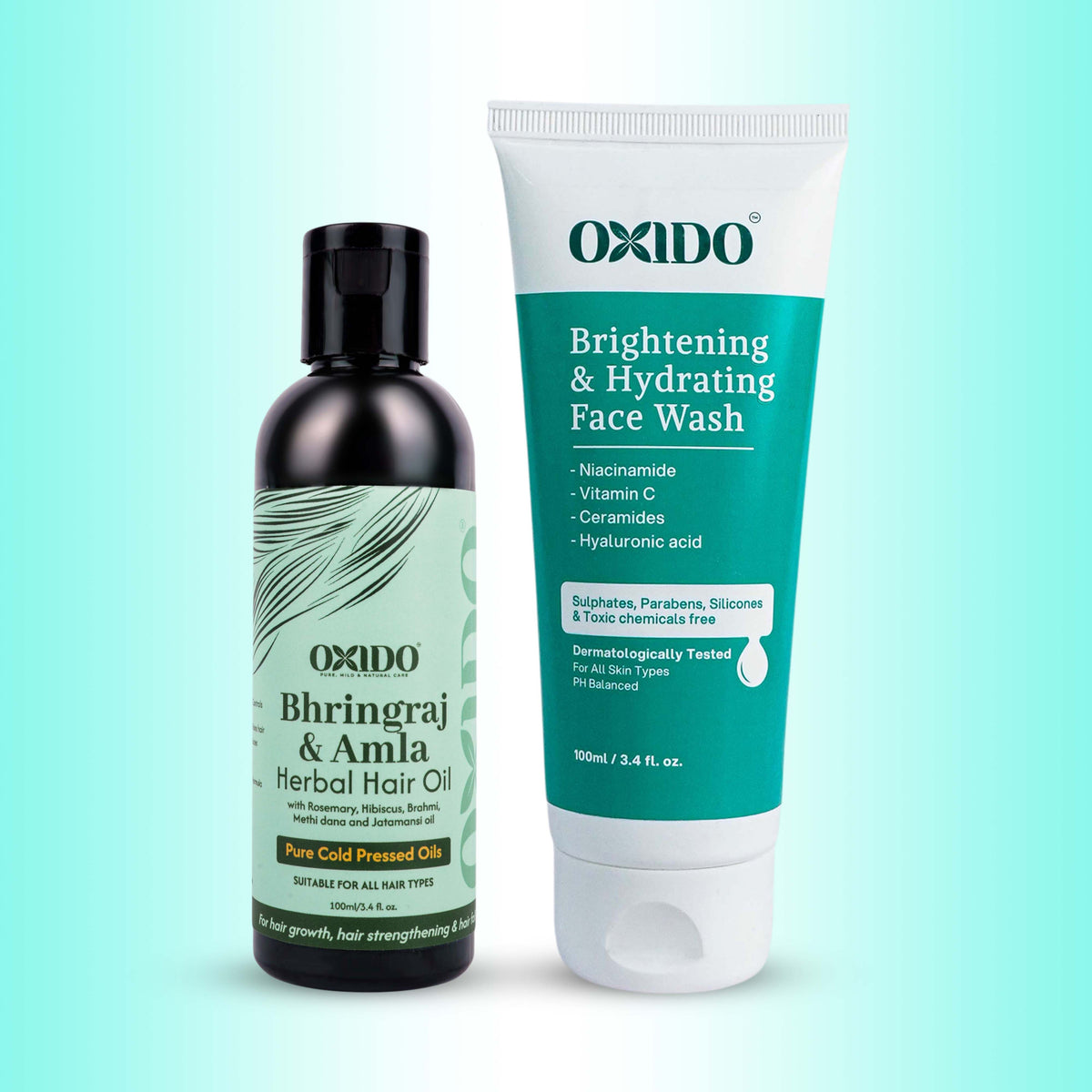 Oxido Bhringraj & Amla herbal hair oil + Face Wash Combo