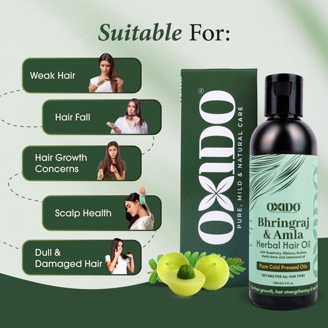 Oxido Bhringraj & Amla herbal hair oil - Oxido